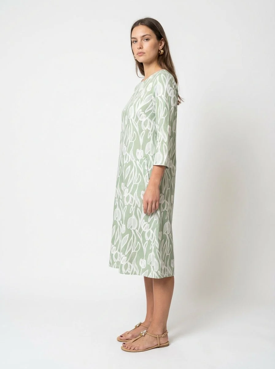 Vestido Whyci Milano Estampado Tulipanes - Imagen 7