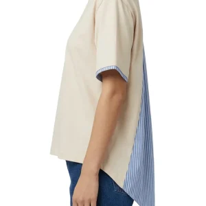 Camiseta Floor Detalle Camisero Crudo