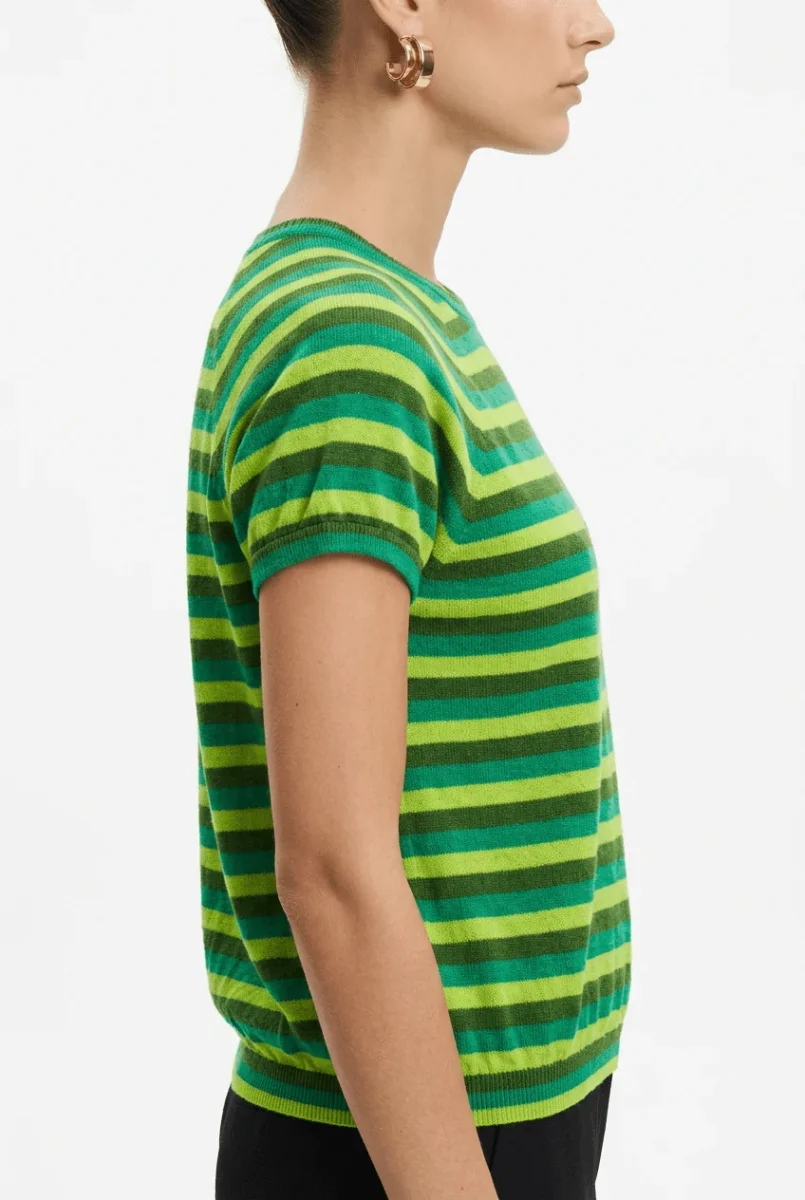 Jersey Flor Rayas Lurex Lima - Imagen 4