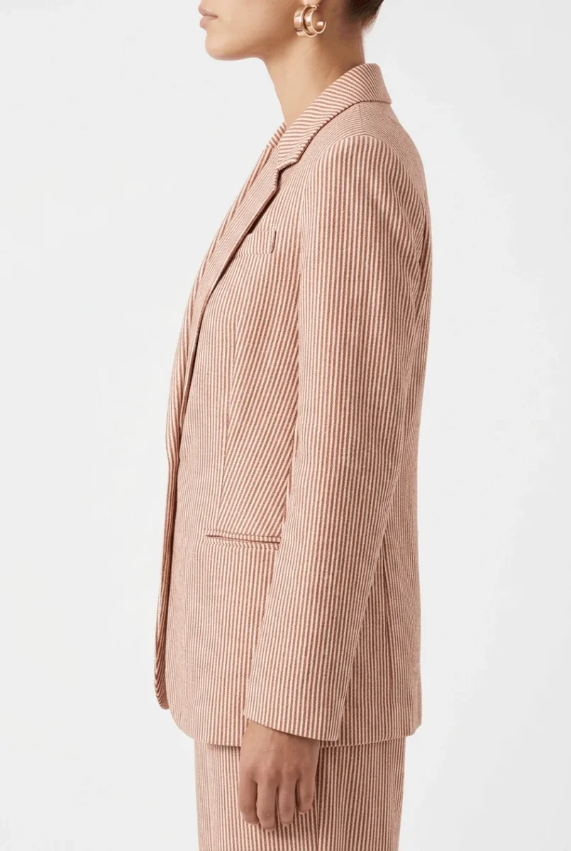Blazer Goodmatch Rayas Naranja Quemado - Imagen 3