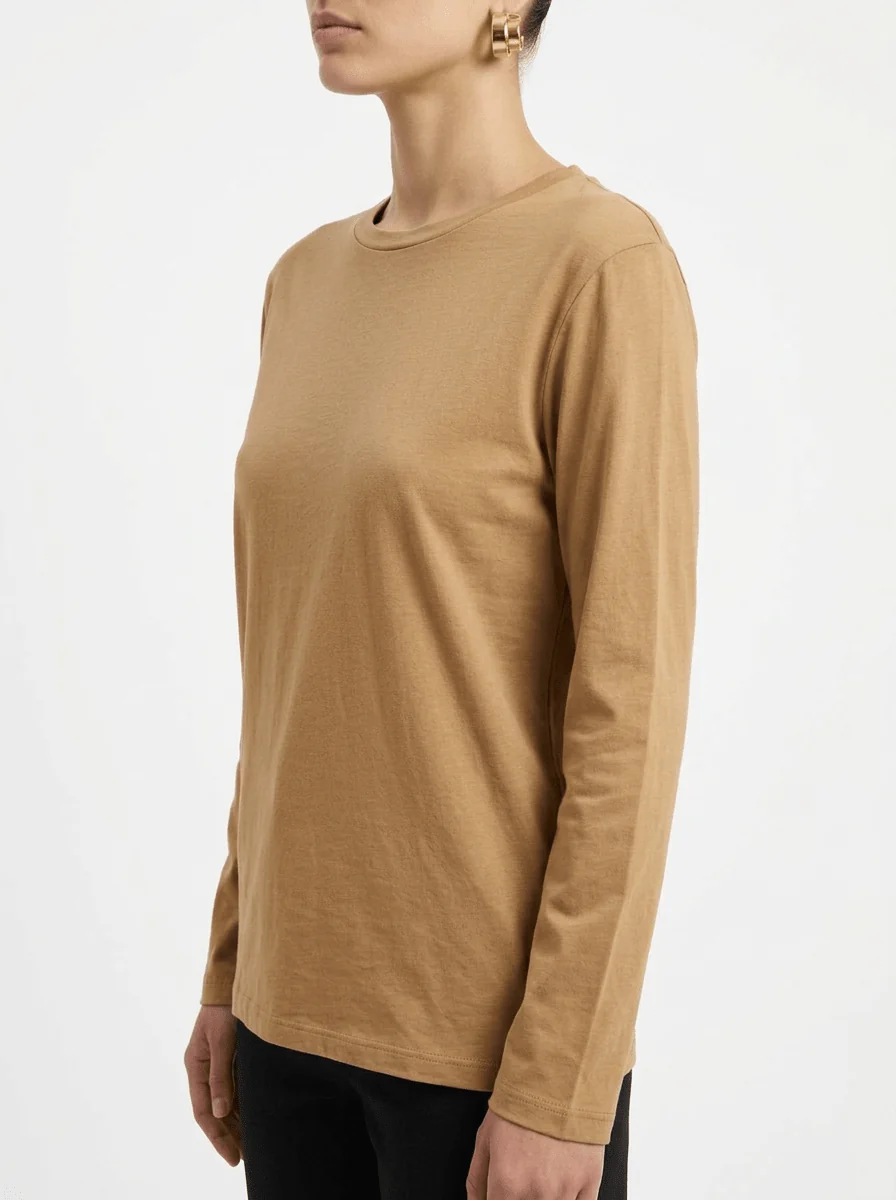 Camiseta Shirt C-Zero Cuello Redondo Camel - Imagen 3