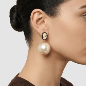 Pendientes Fabrizio Marcantelli Cameo Negro