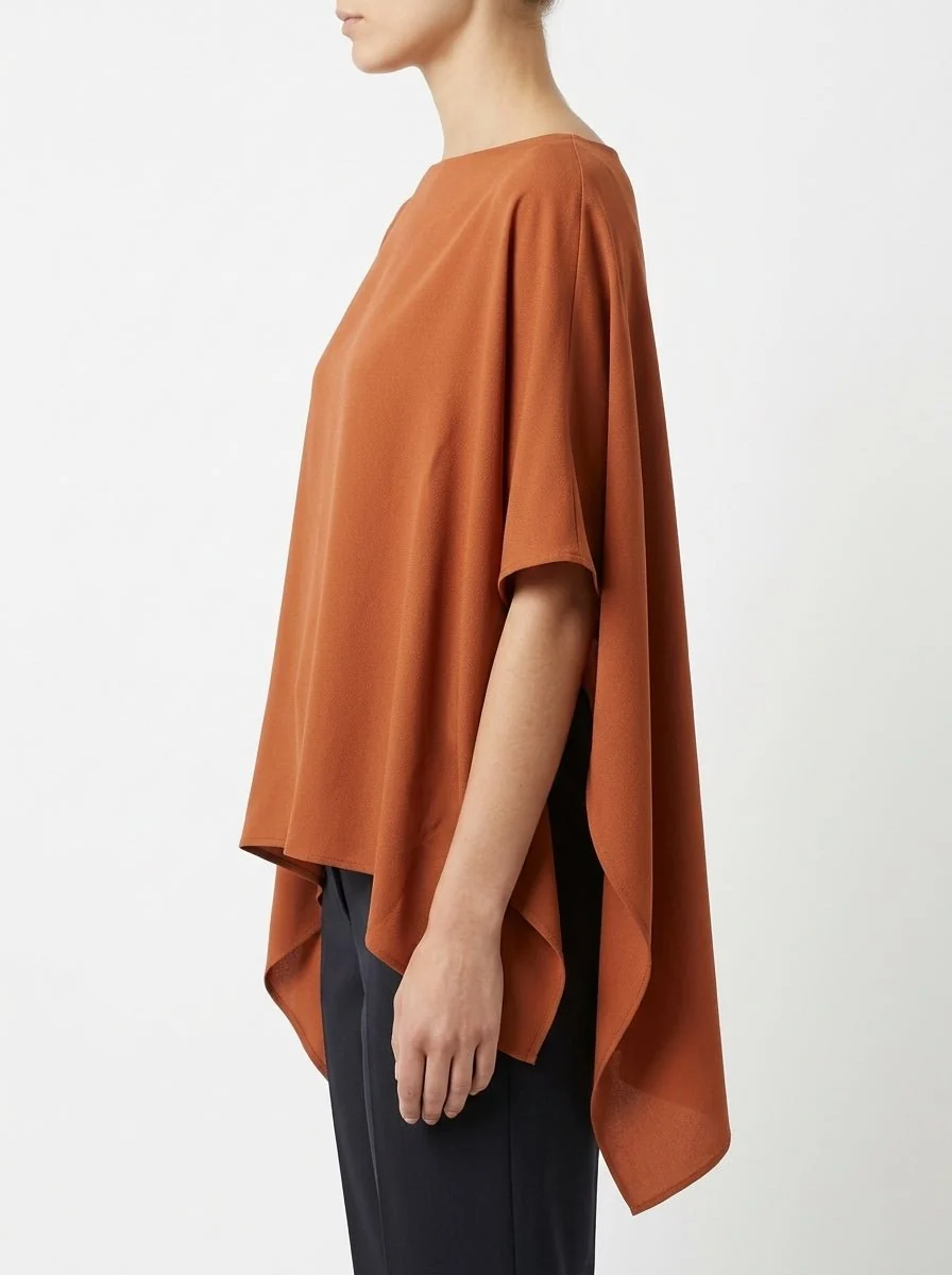 Camisa Poncho Sissi Otto Style Camel - Imagen 8