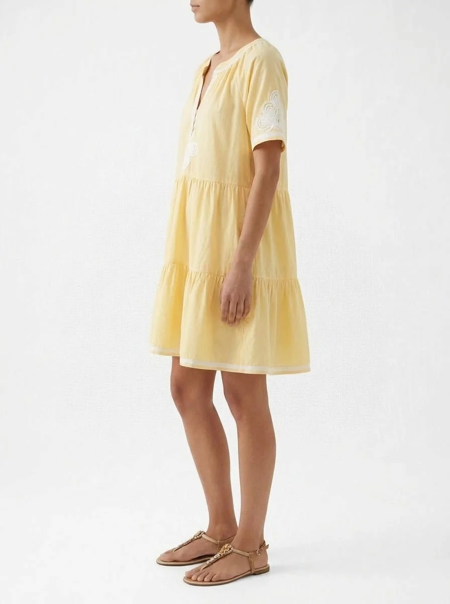 Vestido Rose And Rose Flora Amarillo - Imagen 4
