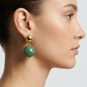 Pendientes Fabrizio Marcantelli Bola Clip Verde