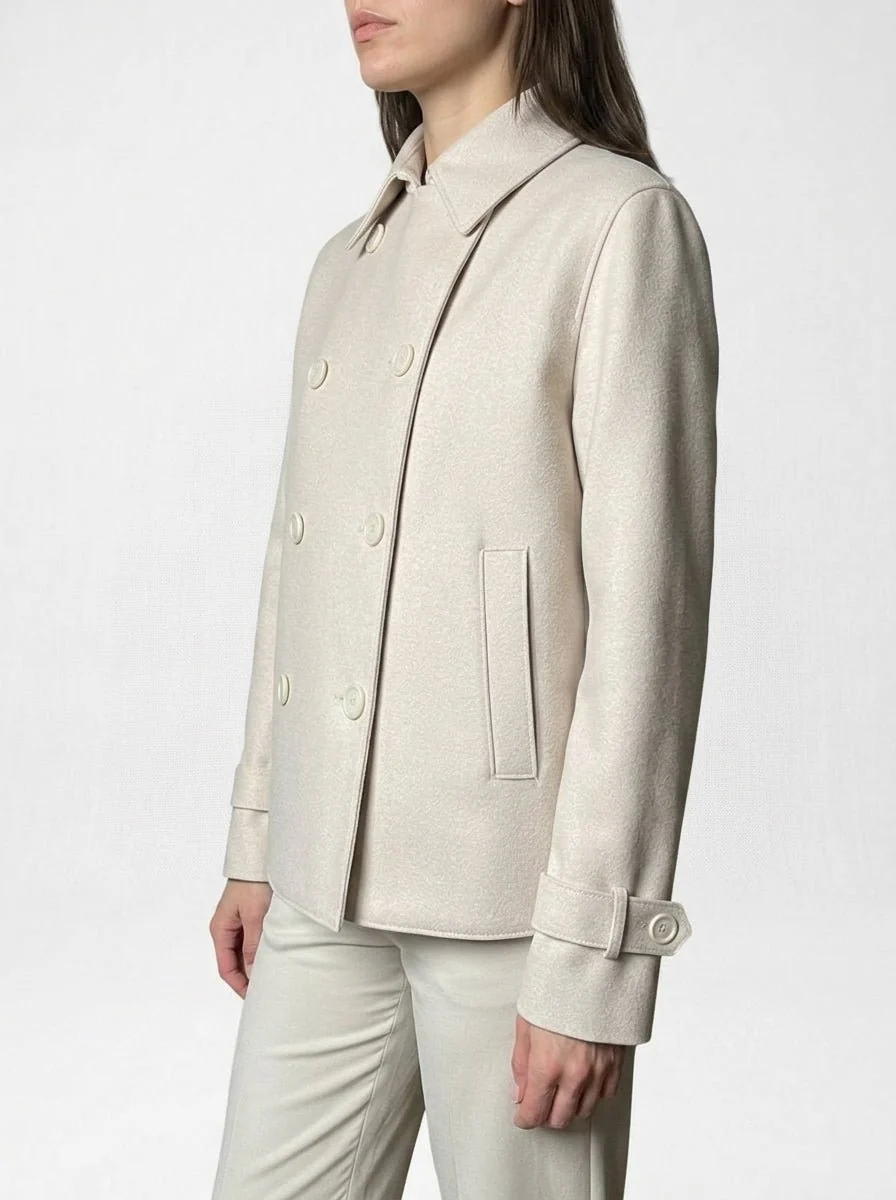 Chaqueta Harris Wharf London Trench Lana Crema - Imagen 4