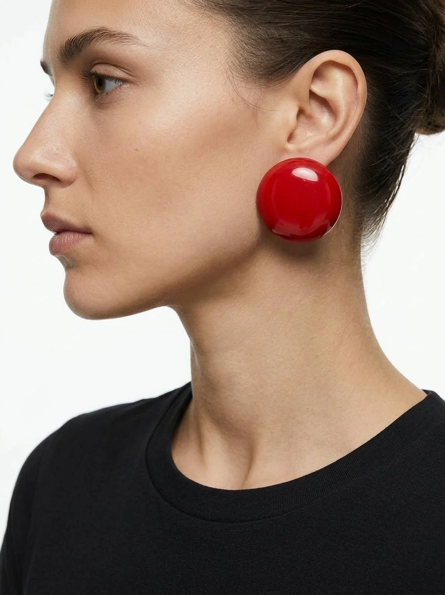Pendientes Fabrizio Marcantelli Armonia Rojo