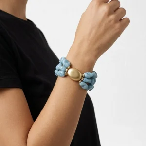 Pulsera Il Baco Da Seta 3 Tiras Cuentas Cielo