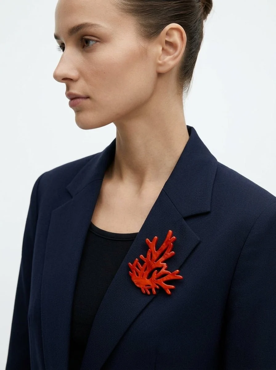 Broche Il Baco Da Seta Naranja - Imagen 3