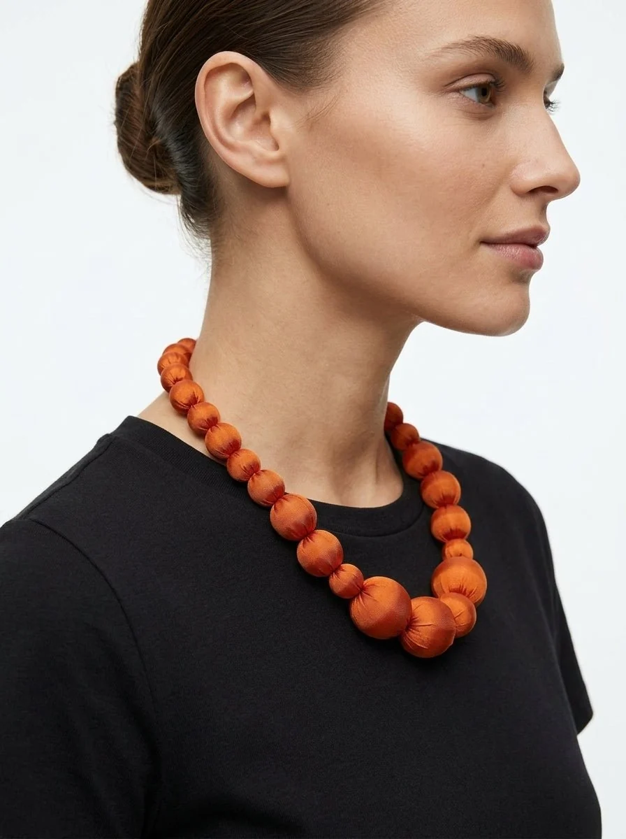Collar Il Baco Da Seta Lonh Naranja - Imagen 3