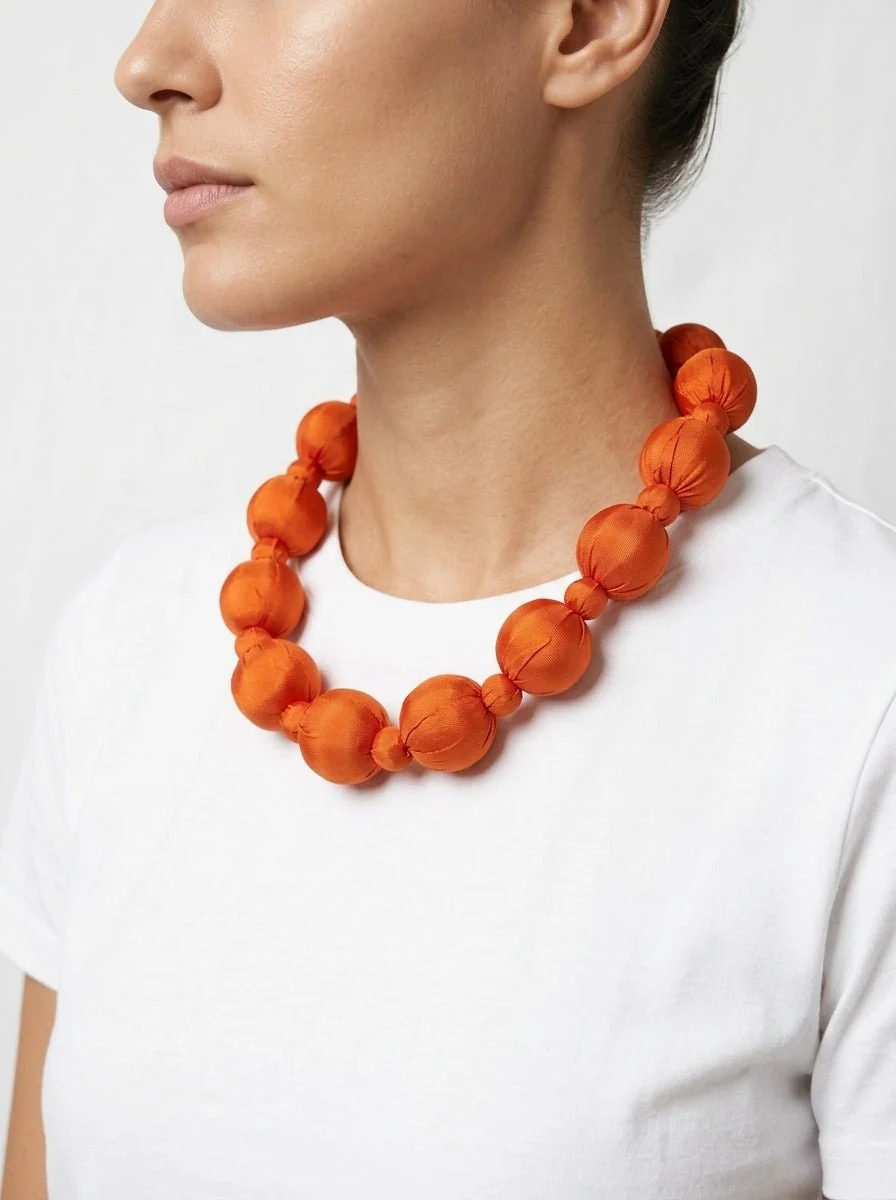 Collar Il Baco Da Seta Linh Naranja - Imagen 3