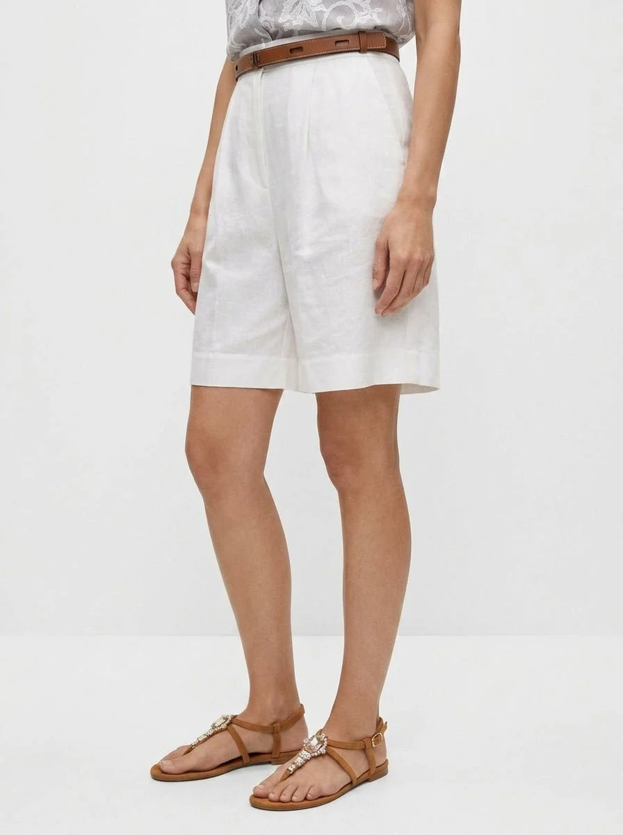Short Whyci Milano Lisos Lino - Imagen 3