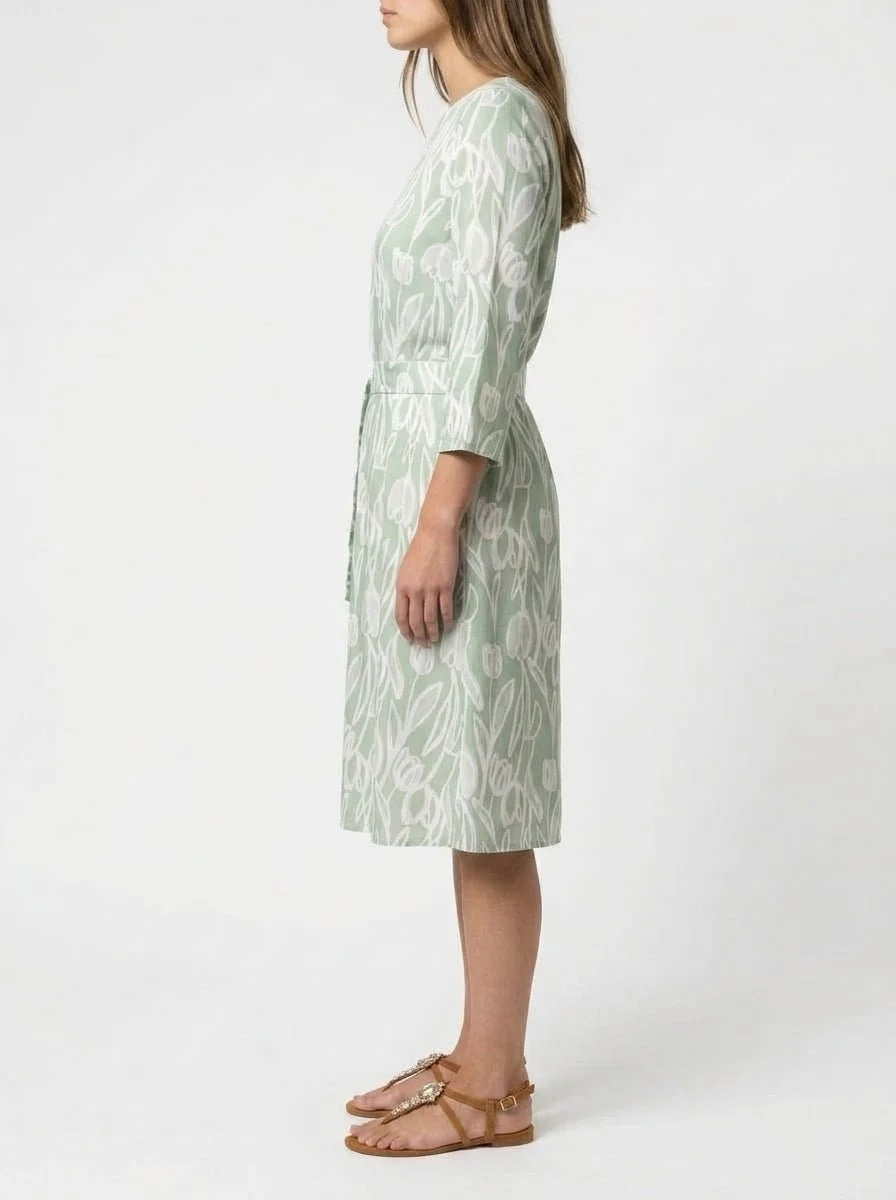 Vestido Whyci Milano Estampado Tulipanes - Imagen 3