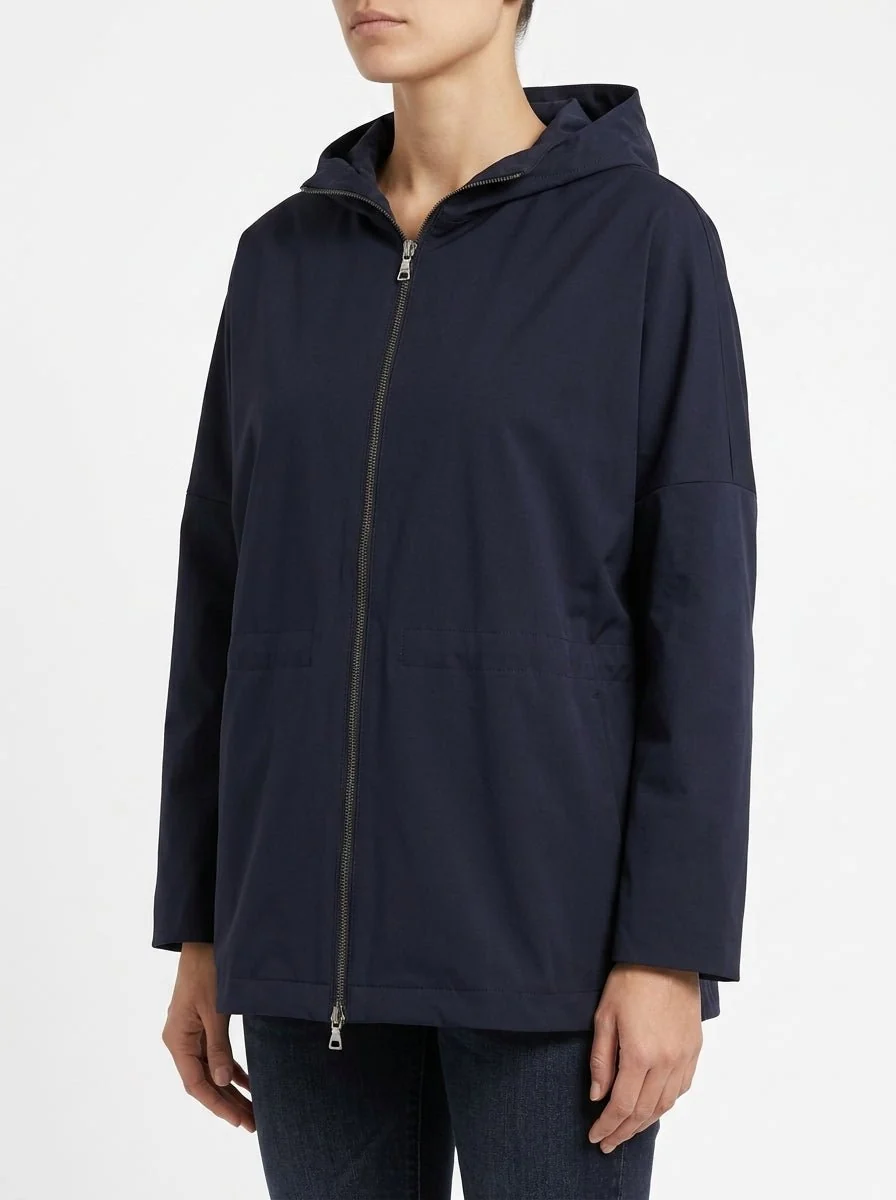 Parka Harris Wharf London Capucha Light Tecnica Marino - Imagen 4