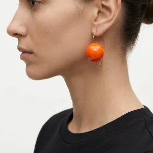 Pendientes Fabrizio Marcantelli Bola Naranja