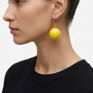 Pendientes Fabrizio Marcantelli Bola Amarillo
