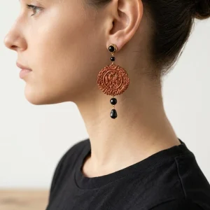 Pendientes Fabrizio Marcantelli Mandala Pequeño Marrón