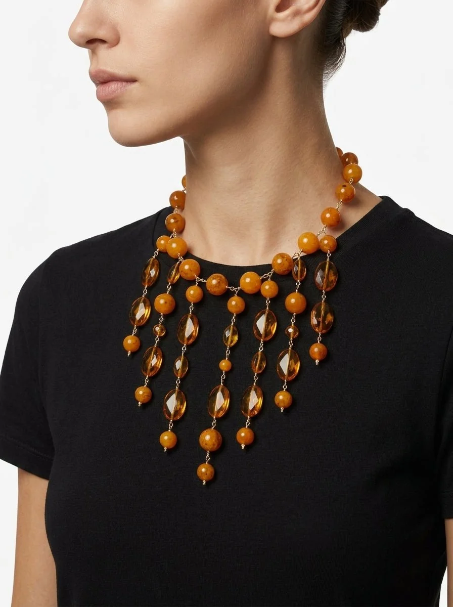 Collar Fabrizio Marcantelli Chandelier Miel - Imagen 3