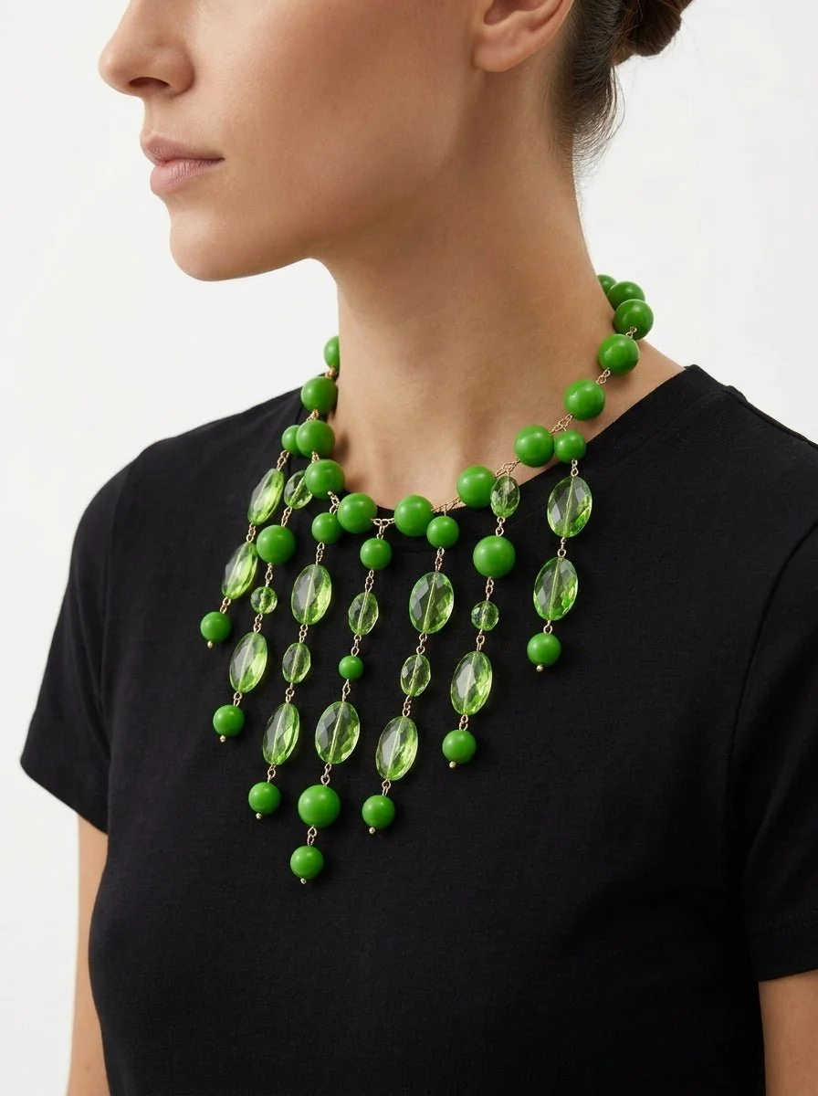 Collar Fabrizio Marcantelli Chandelier Verde Fluor