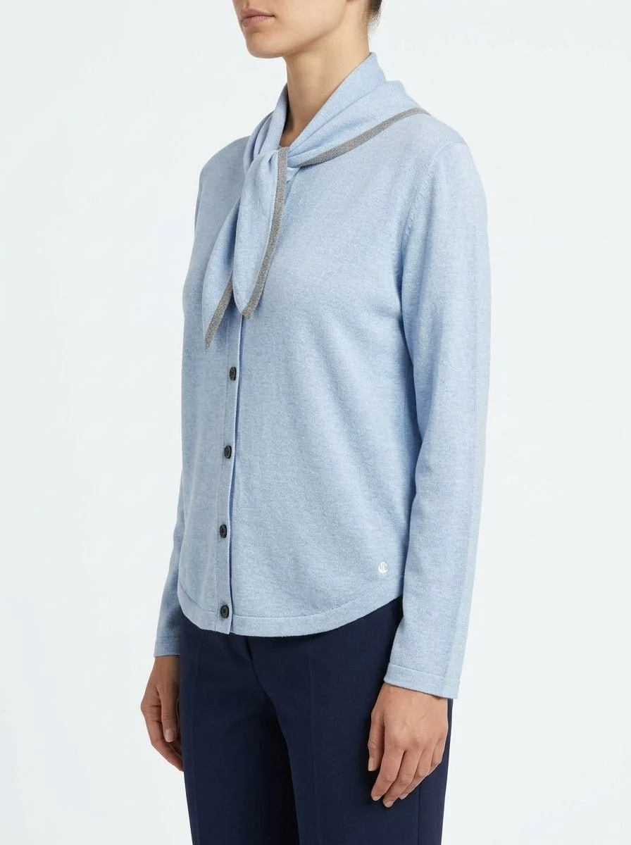 Cardigan Andam Pañuelo Azul - Imagen 3