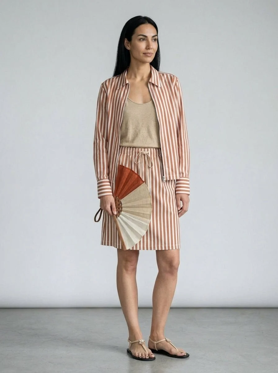 Camisa Academia Larissa Beige - Imagen 2