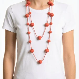 Collar Il Baco Da Seta Bolas De Seda Cocoon Nude Blush