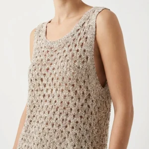 Top Byu Calado Blanco Beige