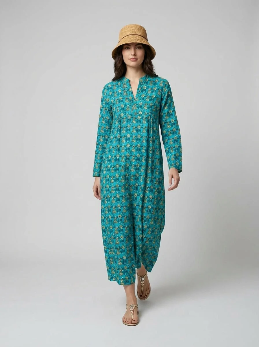 Vestido Mondo e Colori Seda Estampado Flor Azalea - Imagen 4
