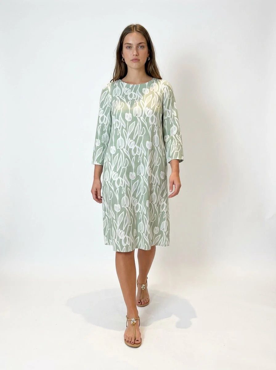 Vestido Whyci Milano Estampado Tulipanes - Imagen 8