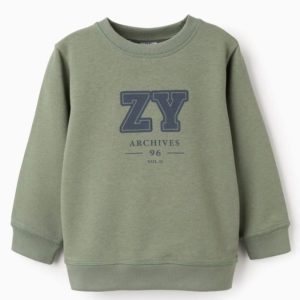Sudadera verde niño Zippy con estampado ZY