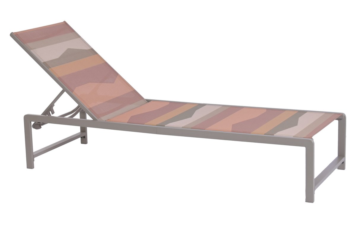 Tumbona de Jardín Reclinable Sunset de Acero y Textil - Imagen 2