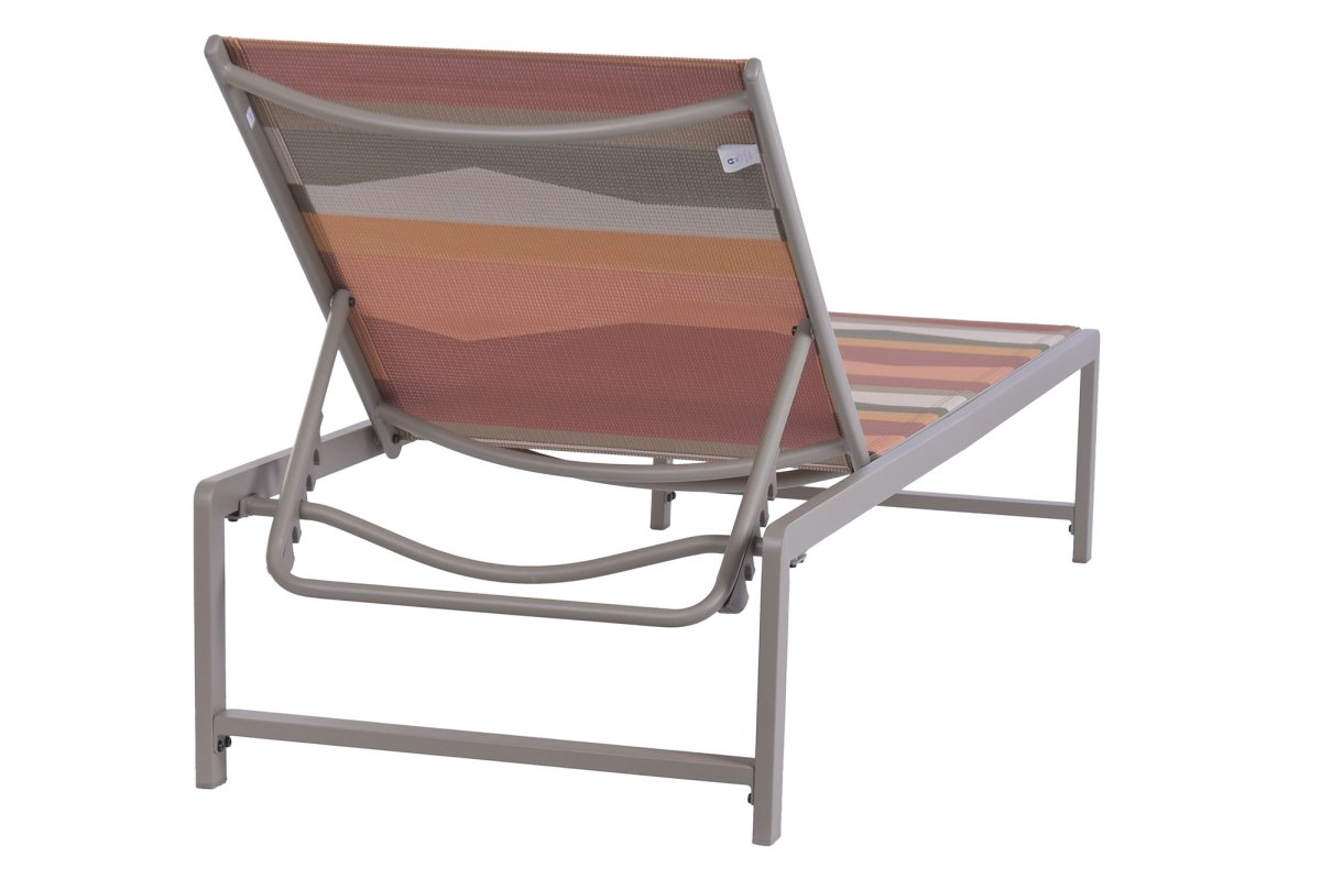 Tumbona de Jardín Reclinable Sunset de Acero y Textil - Imagen 5