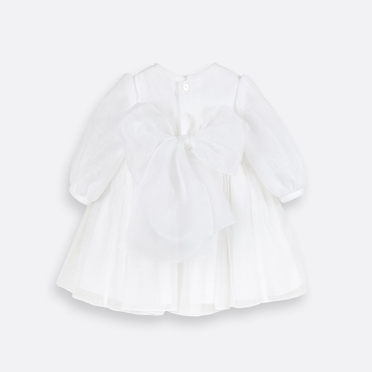 Vestido punto smock manga larga - Imagen 3