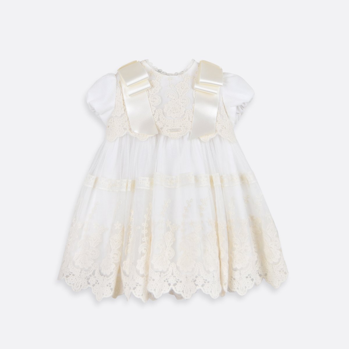 Vestido bebé en tul bordado