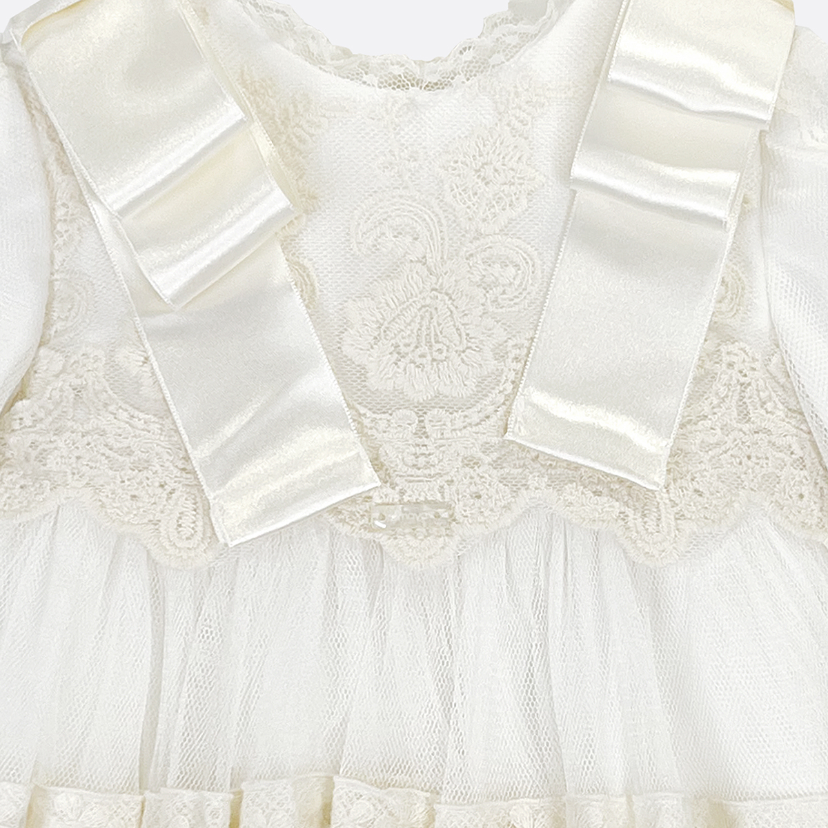 Vestido bebé en tul bordado - Imagen 4