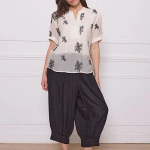 Haut léger en coton et polyester